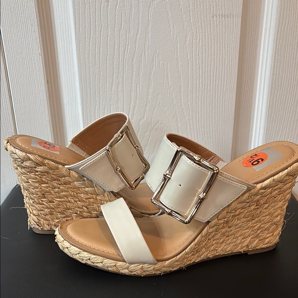 Dolce Vita Cream Wedge Espadrilles with Braided Heel